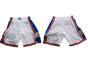 Thunder White Nike 2017-18 Autentic Shorts