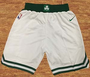 Men's Boston Celtics Nike White Swingman Basketball Shorts