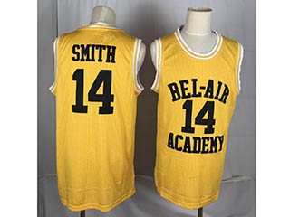 Tune Squad Smith #14 Yellow Stitched Movie Jersey