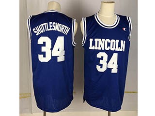 Tune Squad Lincoln Shuttlesworth #34 Blue Stitched Movie Jersey