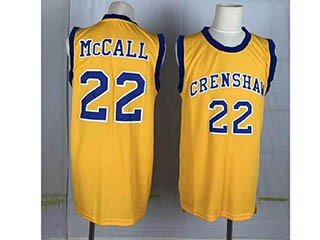 Tune Squad McCall #22 Yellow Stitched Movie Jersey