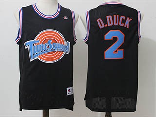 Tune Squad #2 D.DUCK Black Stitched Movie Jersey