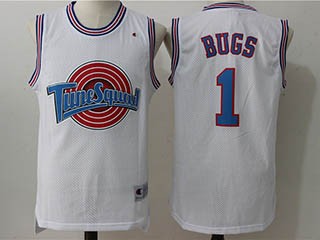 Tune Squad #1 Bugs White Stitched Movie Jersey