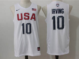 NBA Irving #10 White The American dream jersey