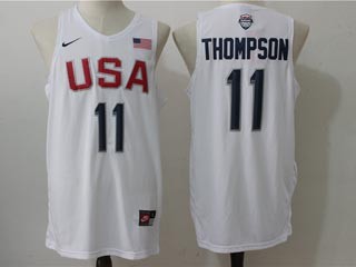 NBA Thompson #11 white The American dream jersey