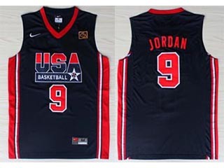 NBA USA Team 1992 Michael Jordan #9 navy blue jersey