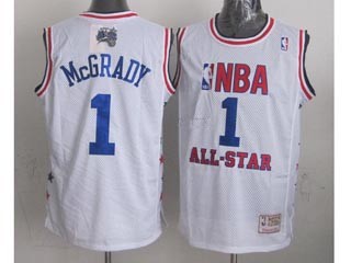 NBA all star mcgrady #1 white Jersey