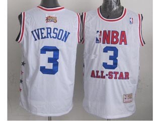 NBA all star Iverson #3 white Jersey