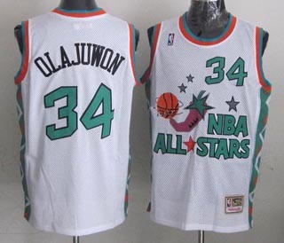 NBA ALL STARS 1996 Olajuwon #34 White Jersey