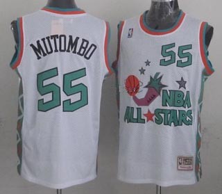 NBA ALL STARS 1996 Mutombo #55 White Jersey