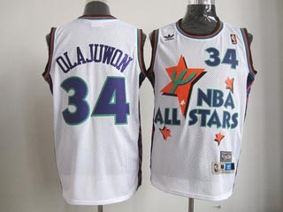 All Star Game 1995 Hakeem Olajuwon #34 white