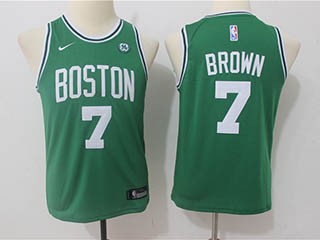 Celtics #7 Jaylen Brown Green Youth Nike Swingman Jersey