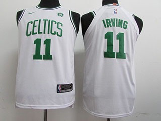 Celtics #11 Kyrie Irving White Nike Youth Swingman Jersey