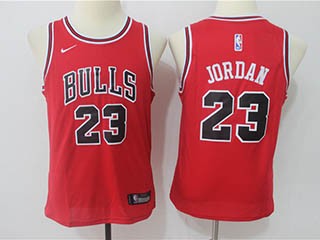 Bulls #23 Michael Jordan Red Youth Nike Swingman Jersey