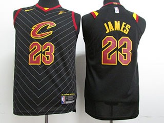 Kids Cavaliers #23 LeBron James Black Nike Jersey