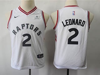 Raptors #2 Kawhi Leonard White Youth Nike Swingman Jersey