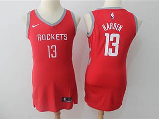 Rockets #13 James Harden Red Women Nike Swingman Jersey