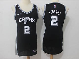 Spurs #2 Kawhi Leonard Black Women Nike Swingman Jersey