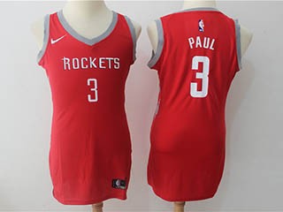 Rockets #3 Chris Paul Red Women Nike Swingman Jersey