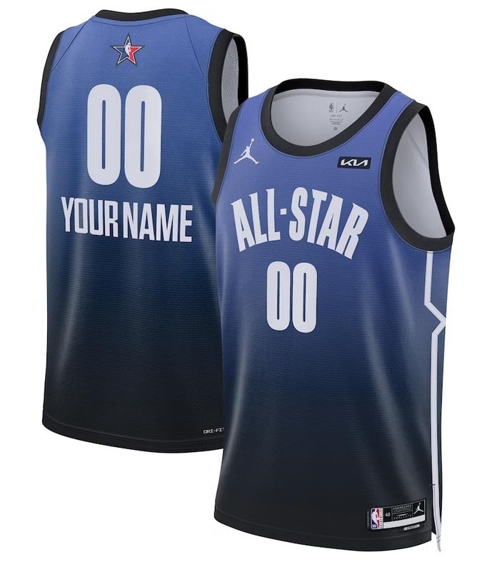 Men's 2023 All-Star Active Player Custom Blue Game Swingman Stitched Basketball Jersey(Name and number remark in comment column)