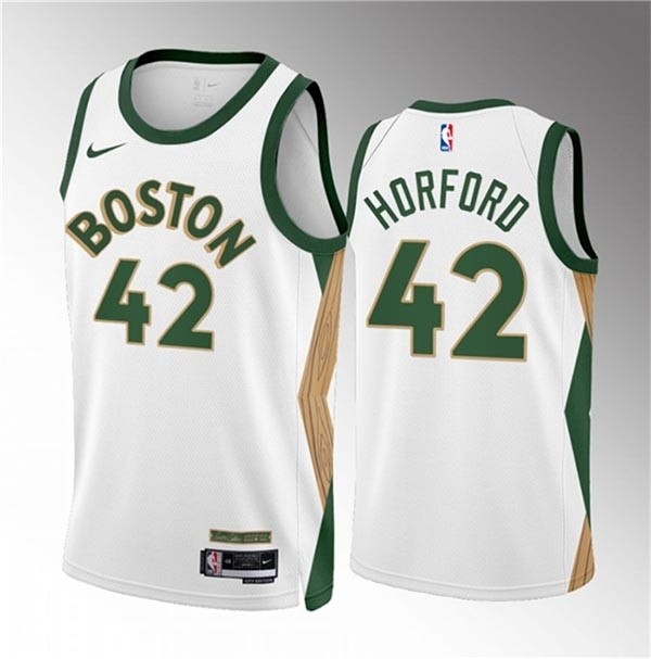 Men's Boston Celtics #42 Al Horford White 2023-24 City Edition Stitched Basketball Jersey