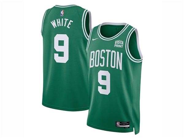 Men's Boston Celtics #9 Derrick White Green Swingman Jersey