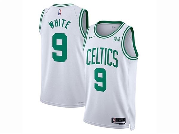 Men's Boston Celtics #9 Derrick White White Swingman Jersey