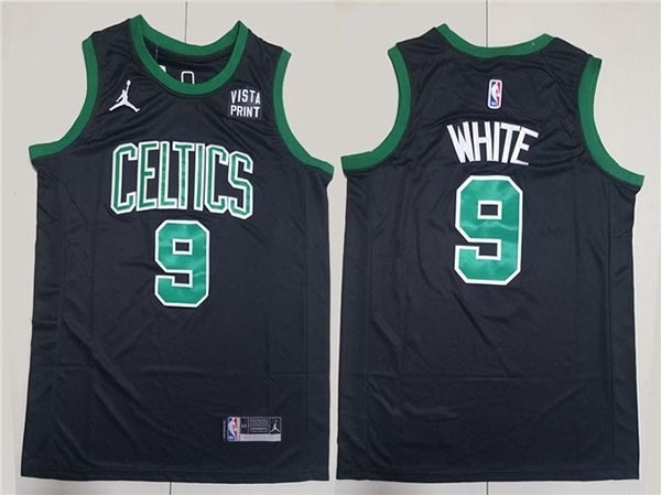 Men's Boston Celtics #9 Derrick White 2022-24 Black Statement Swingman Jersey