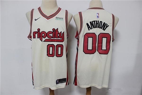 NBA Portland Trail Blazers #00 Carmelo Anthony Cream 2020 City Edition Nike Authentic Jersey