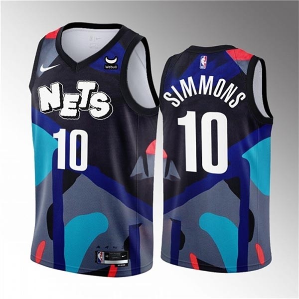 Men's Brooklyn Nets #10 Ben Simmons Black 2023-24 City Edition Stitched Basketball Jersey