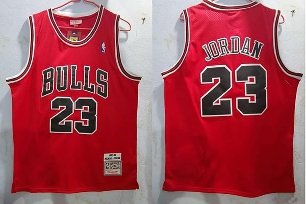 NBA Chicago Bulls #23 Michael Jordan Red 1997-98 Hardwood Classics Jersey