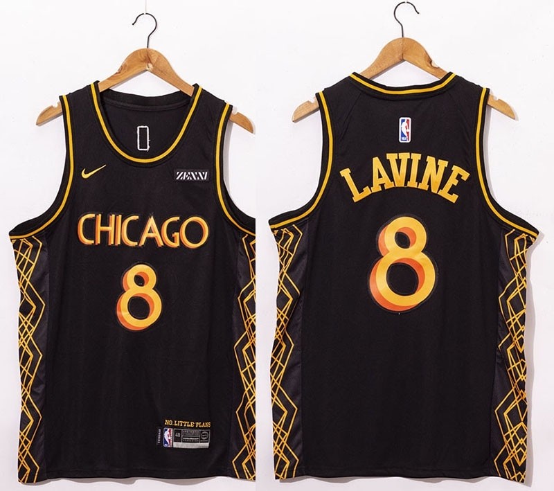 Bulls Lavine #8 Black 20-21 City Jersey