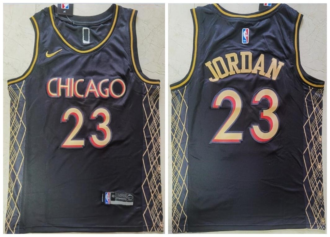 Bulls #23 Michael Jordan Black 2021 City Edition Nike Swingman Jersey