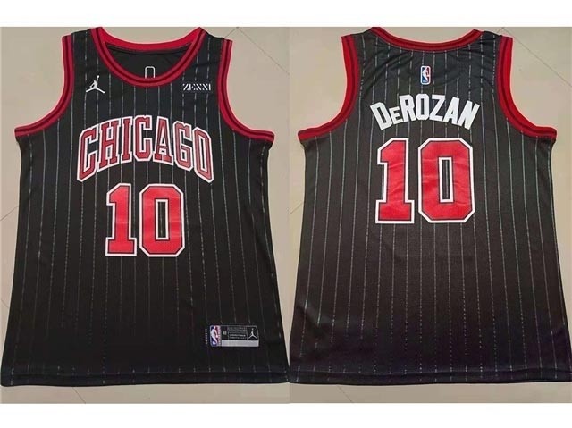 Chicago Bulls #10 DeMar DeRozan 2020-21 Black Statement Edition Swingman Jersey