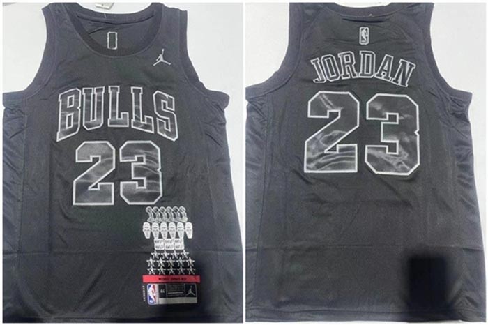 Men's Chicago Bulls #23 Michael Jordan Black 2022 Field Of Dreams Stitched Basketball Jersey