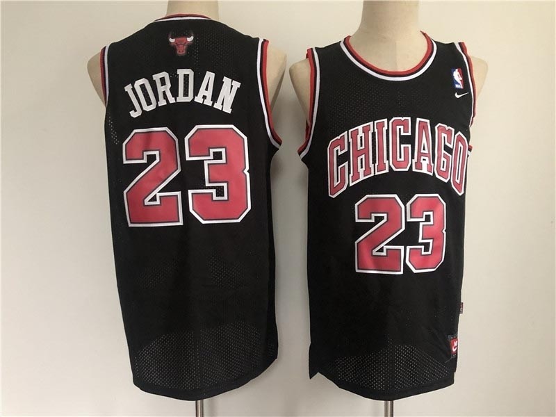 Men's Chicago Bulls #23 Jordan Black Throwback 2021 Nike NBA Jersey