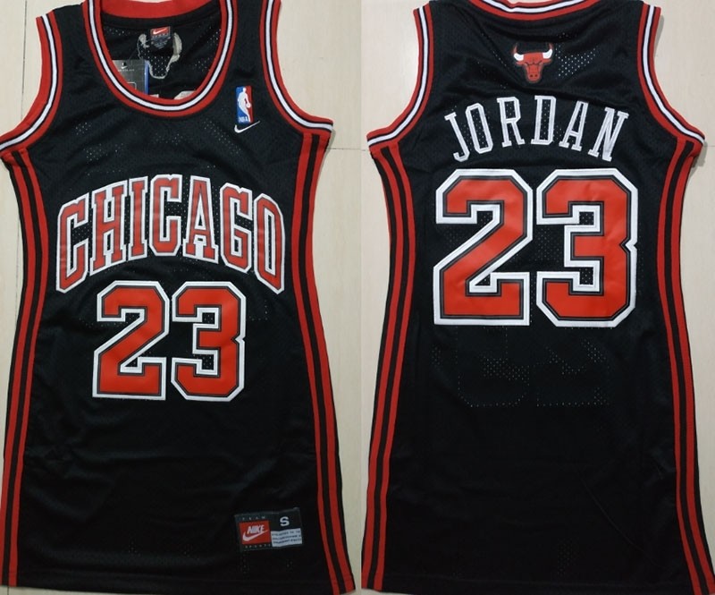 Women Chicago Bulls #23 Michael Jordan Black Swingman Jersey