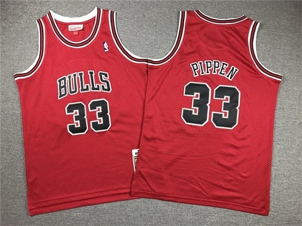 Youth Chicago Bulls #33 Scottie Pippen 1997-98 Red Hardwood Classics Jersey