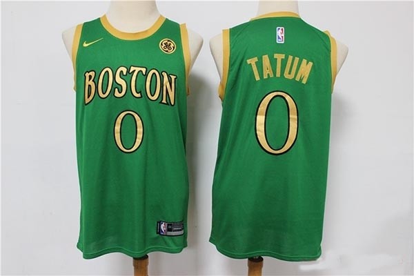 NBA Boston Celtics #0 Jayson Tatum Green Gold 2019-20 City Edition Nike Swingman Jersey