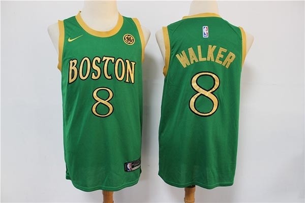 NBA Boston Celtics #8 Kemba Walker Green Gold 2019-20 City Edition Nike Swingman Jersey