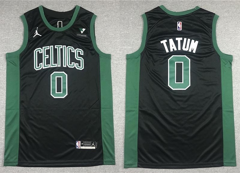 Men's Boston Celtics #0 Jayson Tatum Black 2021 Nike Swingman Stitched NBA Jersey