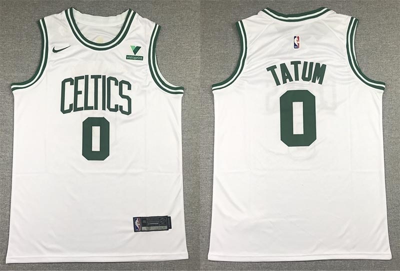 Men's Boston Celtics #0 Jayson Tatum White 2021 Nike Swingman Stitched NBA Jersey