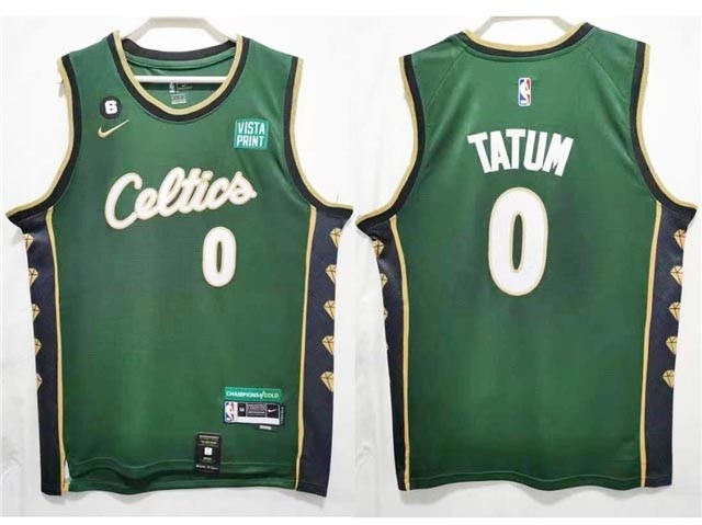 Men's Boston Celtics #0 Jayson Tatum 2022-23 Green City Edition Swingman Jersey