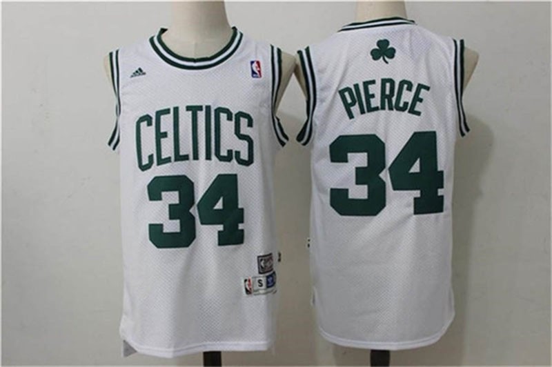 NBA Boston Celtics #34 Paul Pierce White Hardwood Classics Jersey