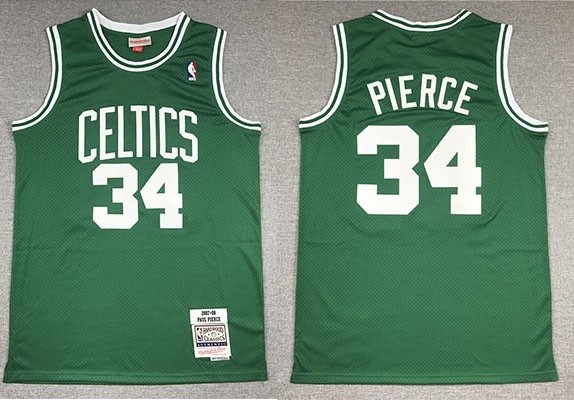 NBA Boston Celtics #34 Paul Pierce Green 2007-08 Hardwood Classics Jersey