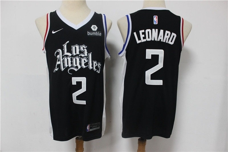 NBA Los Angeles Clippers #2 Kawhi Leonard Black 2021 City Edition Nike Swingman Jersey