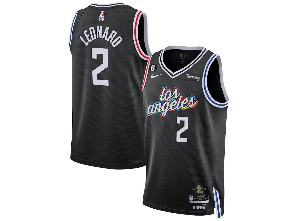 Men's Los Angeles Clippers #2 Kawhi Leonard 2022-23 Black City Edition Swingman Jersey