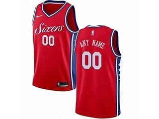 76ers Red Nike Customized Jersey