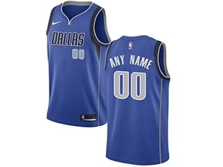 Mavericks Blue Nike Customized Jersey