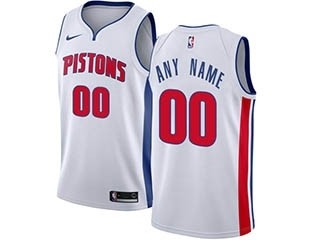 NBA Detroit Pistons white Nike Customized Jersey